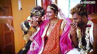 Desi queen BBW Sucharita Full foursome Swayambar hardcore erotic Evening Group intercourse gangbang Full Film ( Hindi Audio )